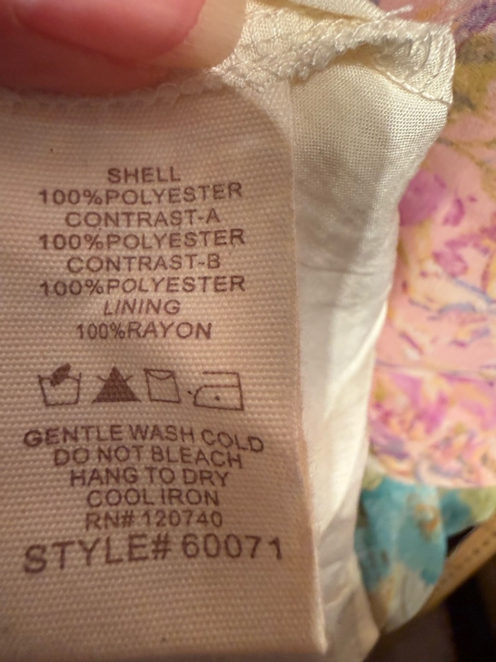 Mystree Floral Patchwork Tiered Maxi Dress - Pastel Multi Women’s size medium - Picture 8 of 8